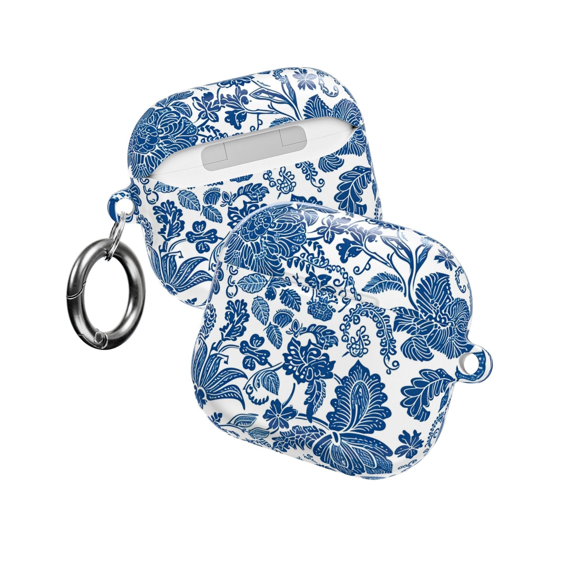 Blue Floral AirPod Case — Vintage Porcelain Pattern Protective Cover - DIGITAL X