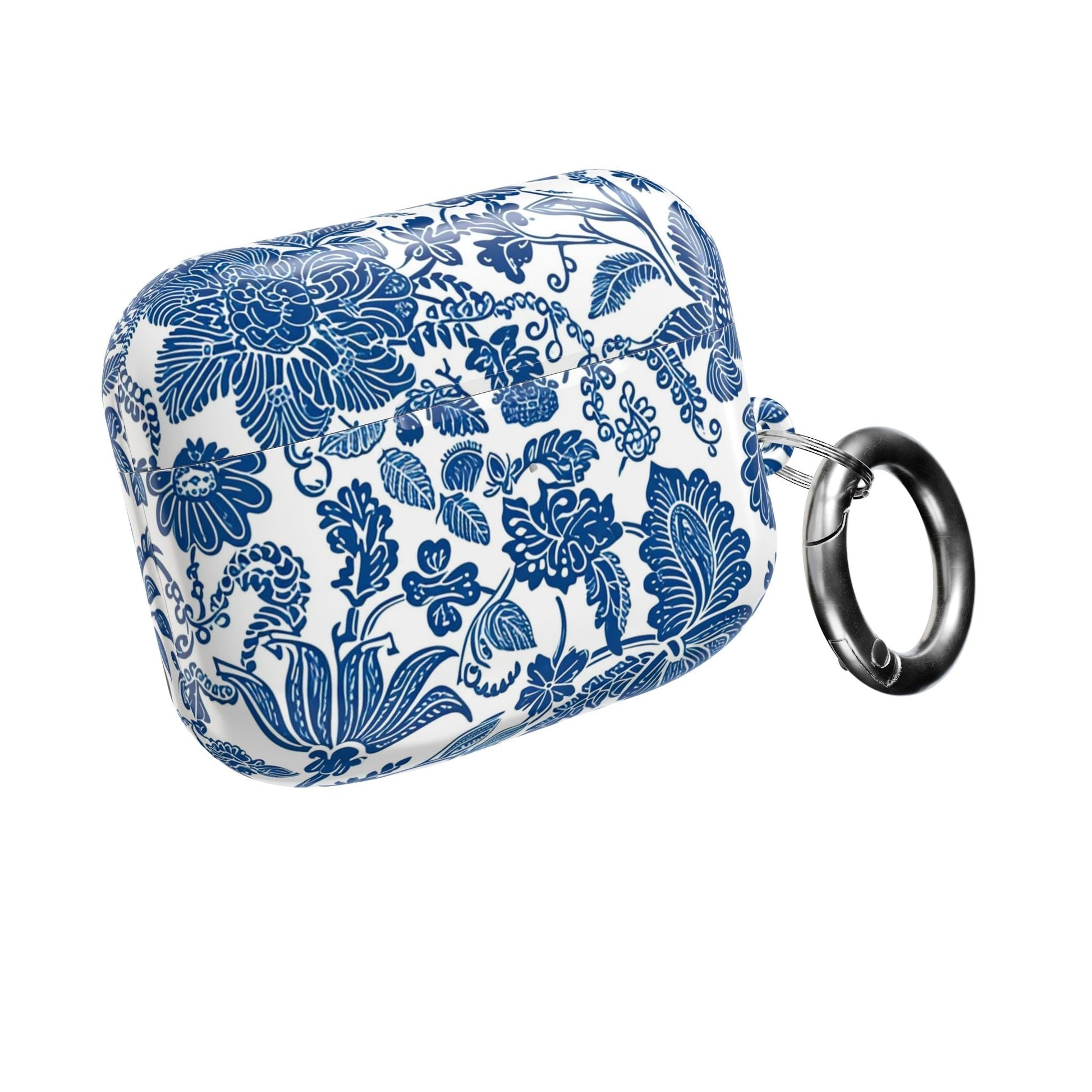 Blue Floral AirPod Case — Vintage Porcelain Pattern Protective Cover - DIGITAL X