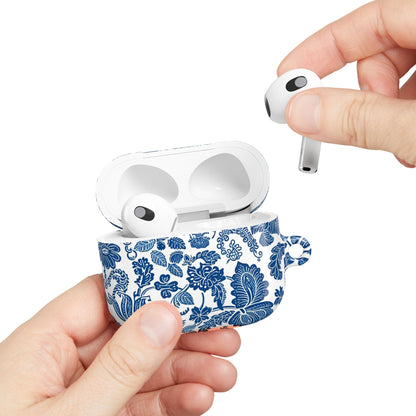 Blue Floral AirPod Case — Vintage Porcelain Pattern Protective Cover - DIGITAL X