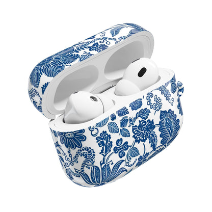 Blue Floral AirPod Case — Vintage Porcelain Pattern Protective Cover - DIGITAL X