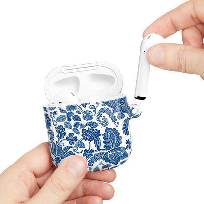 Blue Floral AirPod Case — Vintage Porcelain Pattern Protective Cover - DIGITAL X
