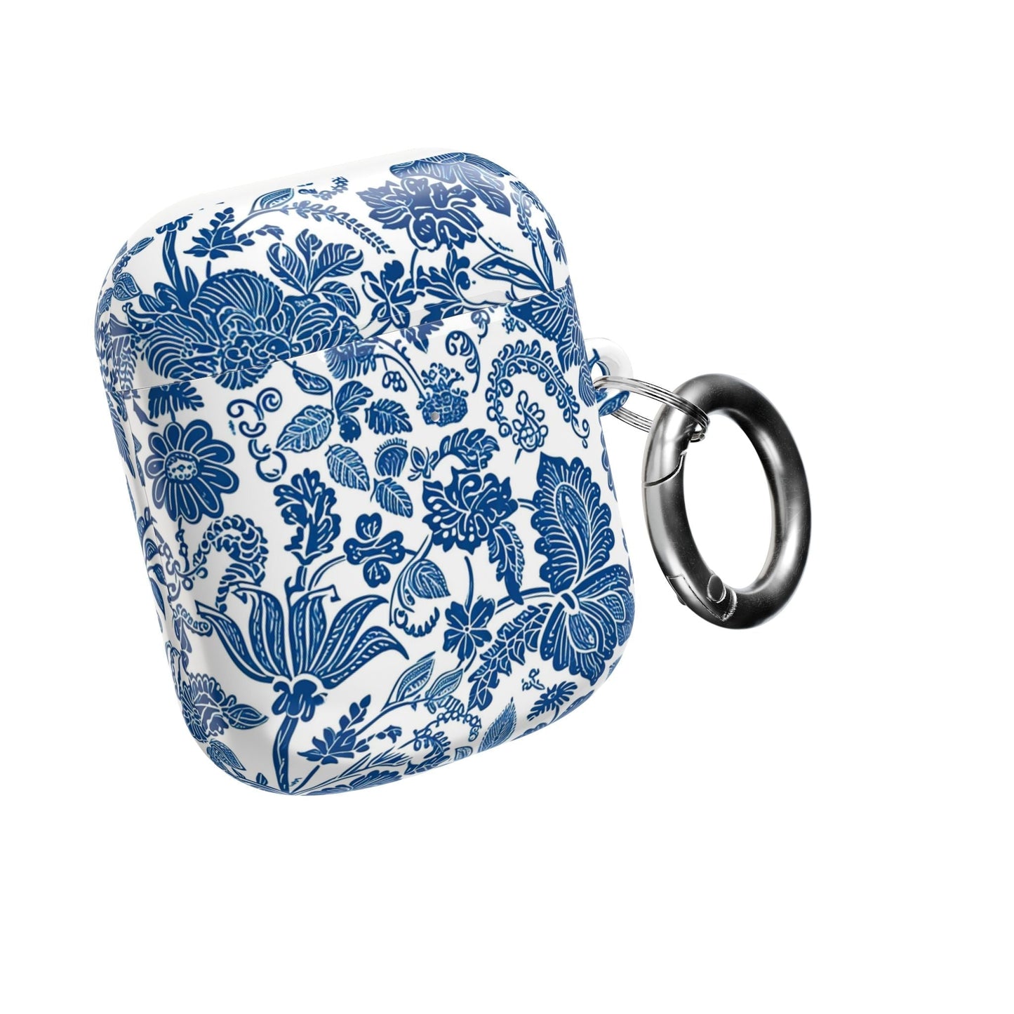 Blue Floral AirPod Case — Vintage Porcelain Pattern Protective Cover - DIGITAL X