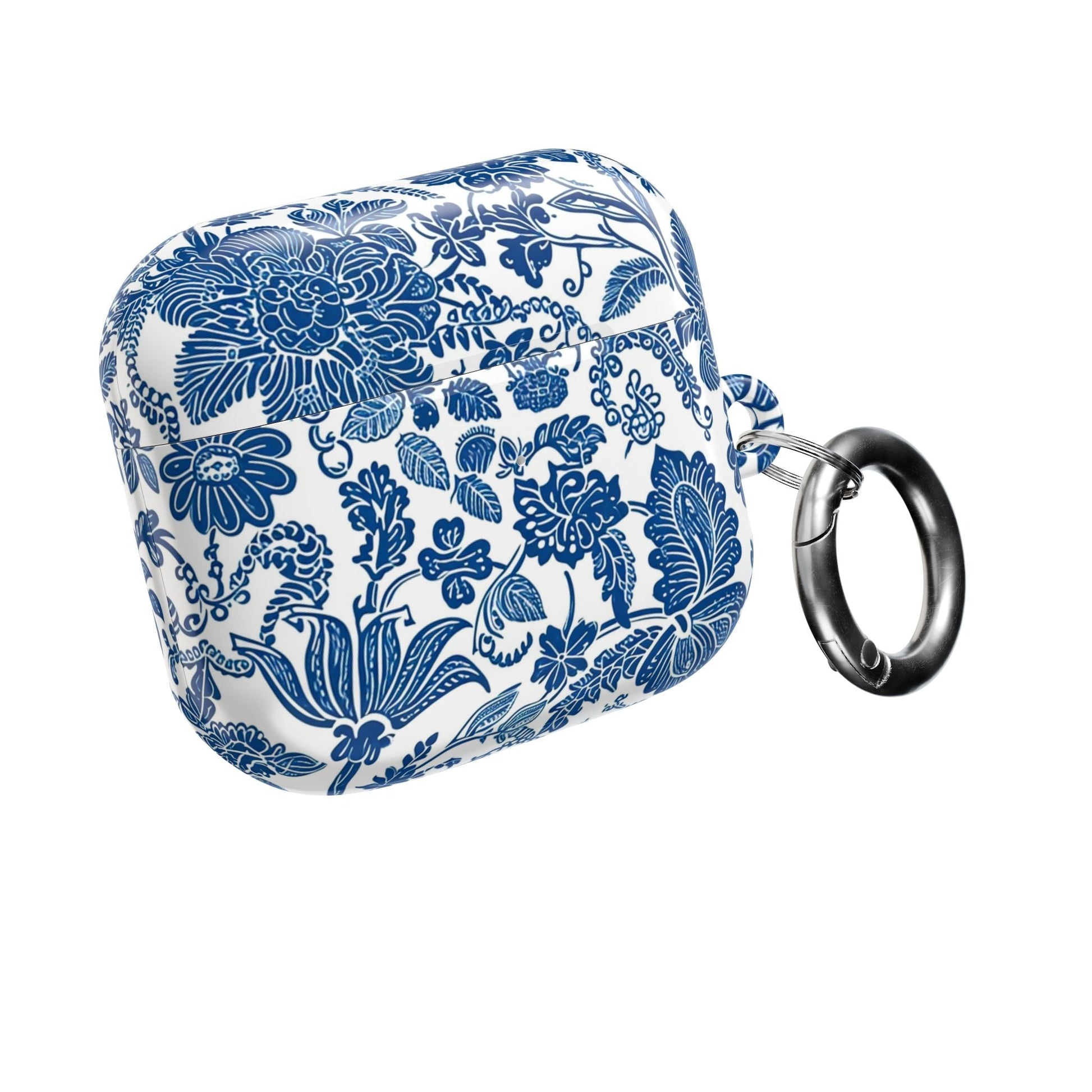 Blue Floral AirPod Case — Vintage Porcelain Pattern Protective Cover - DIGITAL X