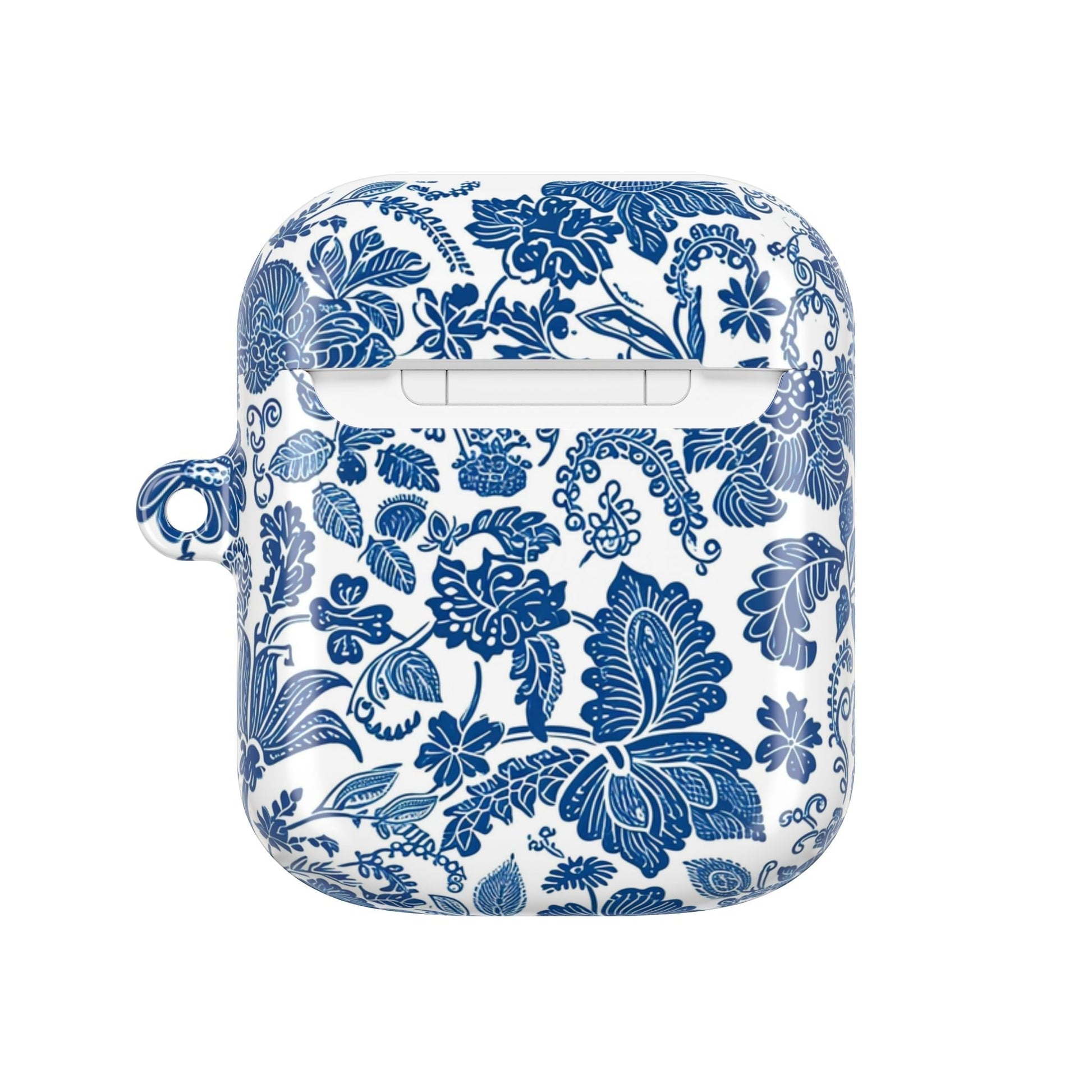 Blue Floral AirPod Case — Vintage Porcelain Pattern Protective Cover - DIGITAL X