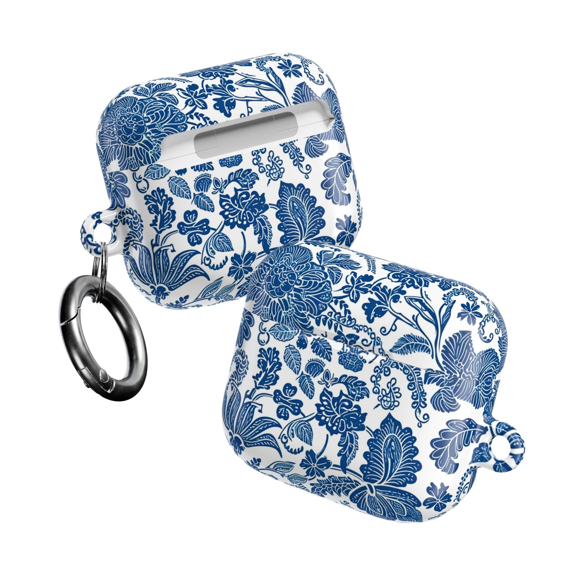 Blue Floral AirPod Case — Vintage Porcelain Pattern Protective Cover - DIGITAL X
