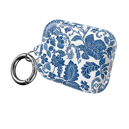 Blue Floral AirPod Case — Vintage Porcelain Pattern Protective Cover - DIGITAL X