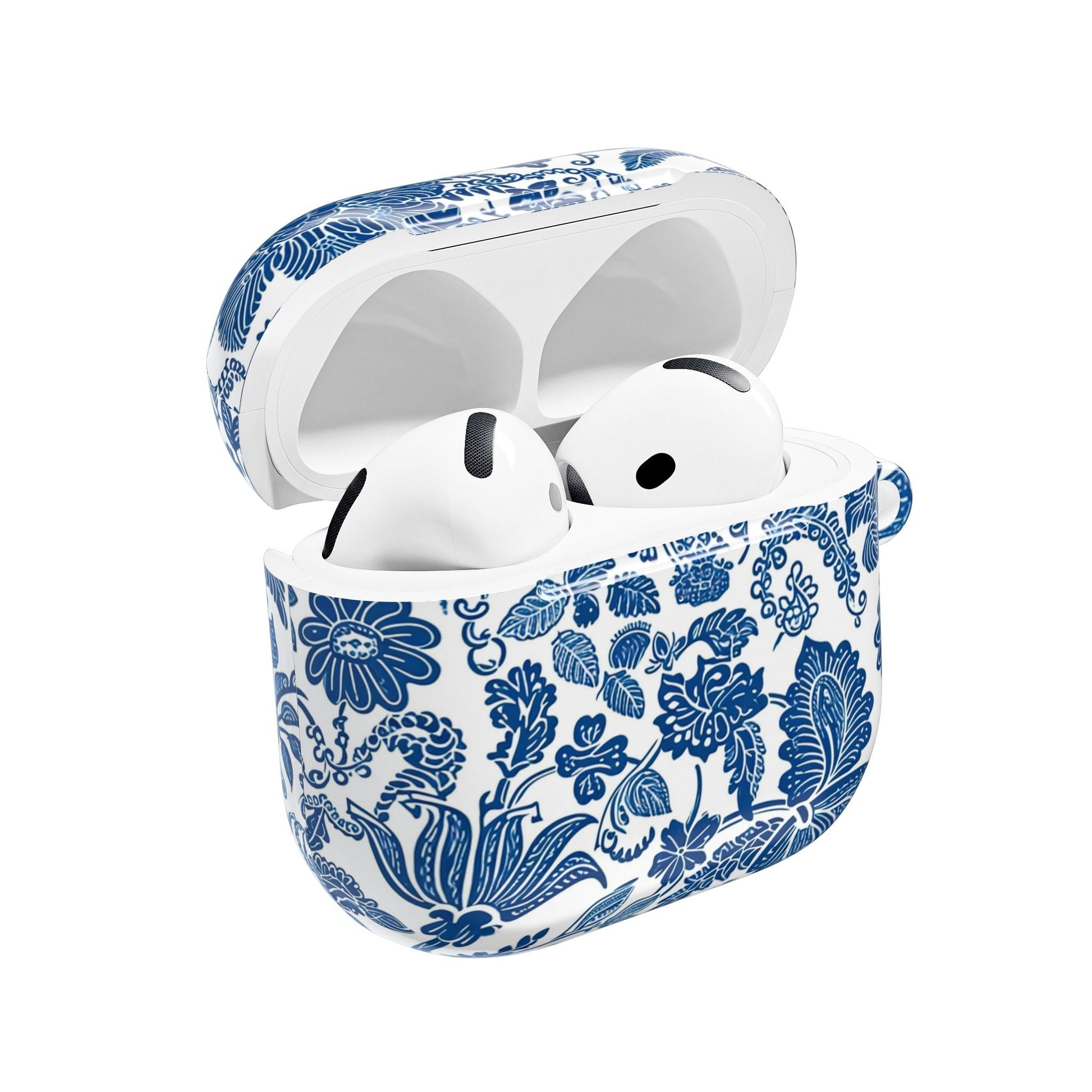 Blue Floral AirPod Case — Vintage Porcelain Pattern Protective Cover - DIGITAL X