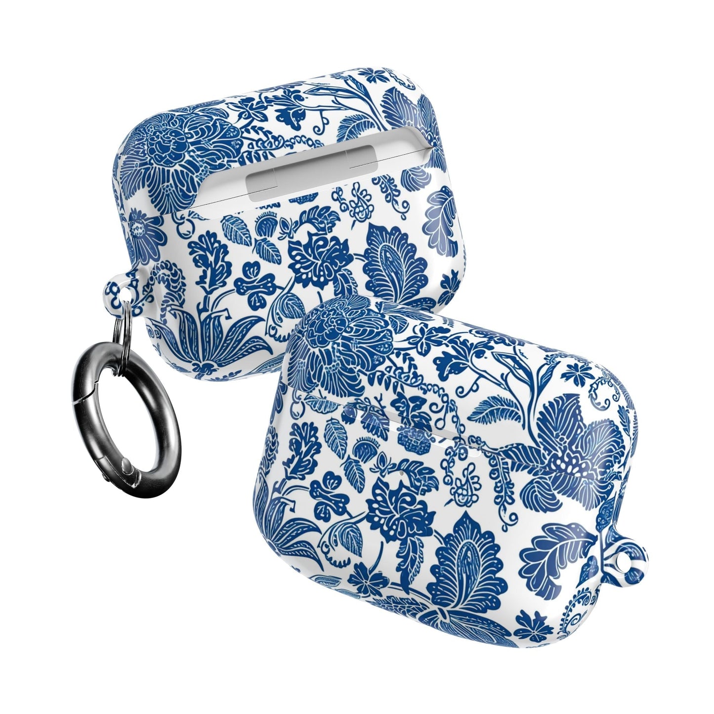 Blue Floral AirPod Case — Vintage Porcelain Pattern Protective Cover - DIGITAL X