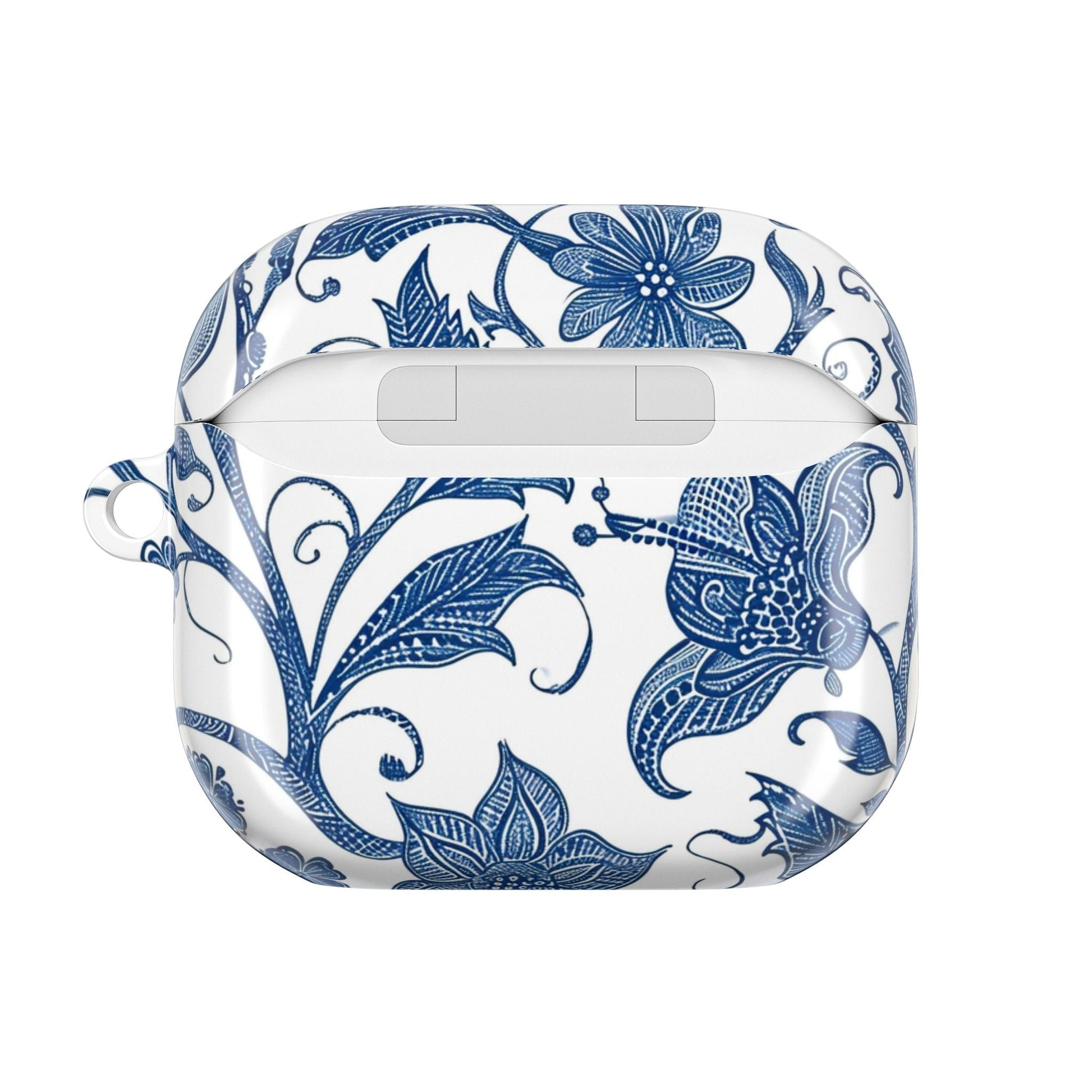 Blue Floral AirPods Case — Vintage Porcelain Pattern Protective Cover - DIGITAL X