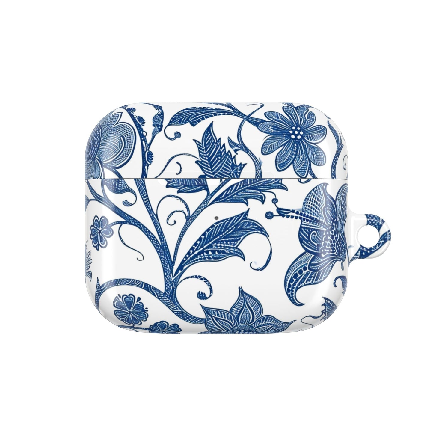 Blue Floral AirPods Case — Vintage Porcelain Pattern Protective Cover - DIGITAL X