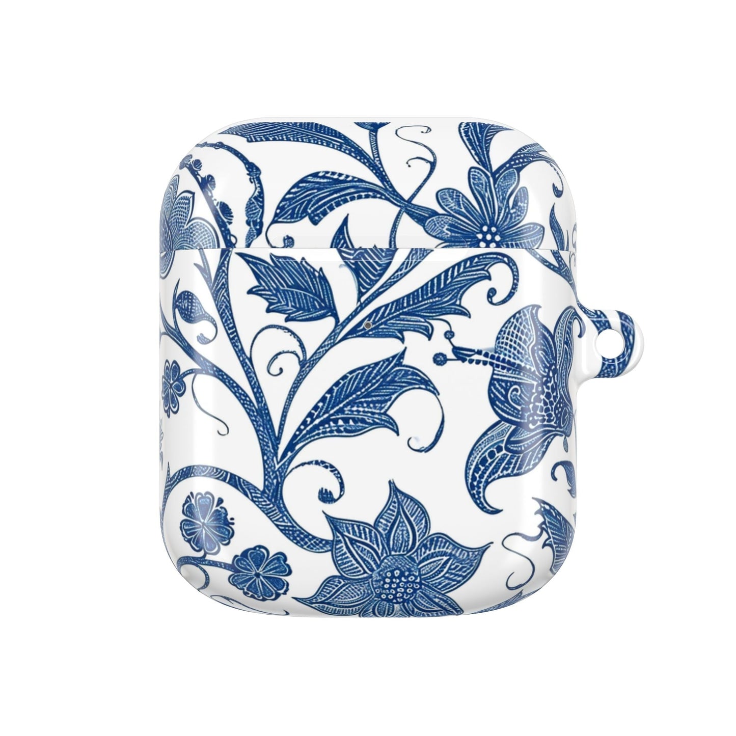 Blue Floral AirPods Case — Vintage Porcelain Pattern Protective Cover - DIGITAL X