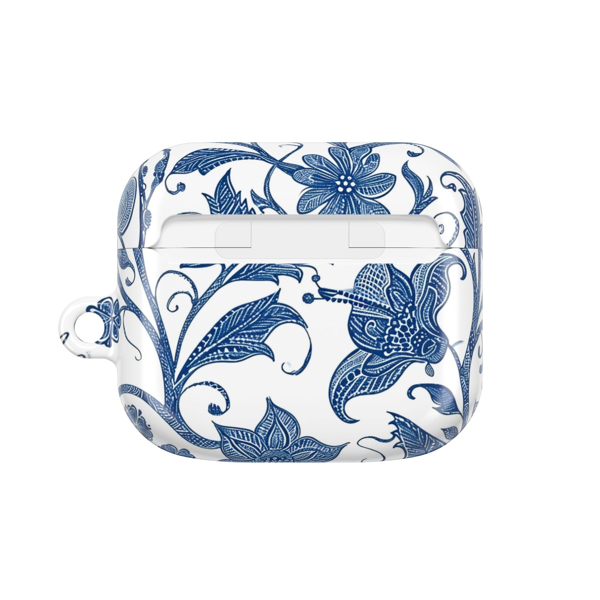 Blue Floral AirPods Case — Vintage Porcelain Pattern Protective Cover - DIGITAL X
