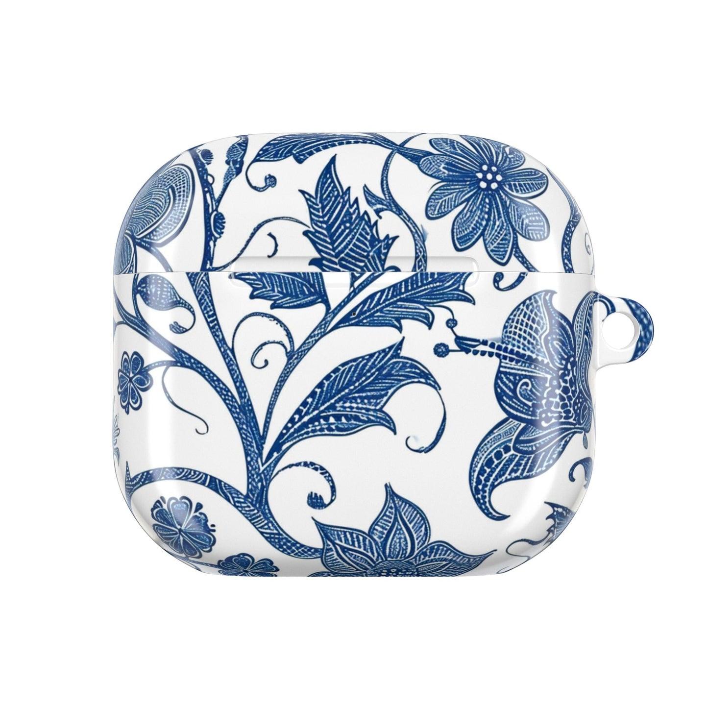 Blue Floral AirPods Case — Vintage Porcelain Pattern Protective Cover - DIGITAL X