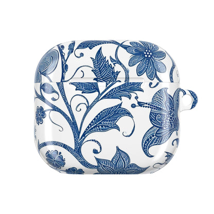 Blue Floral AirPods Case — Vintage Porcelain Pattern Protective Cover - DIGITAL X