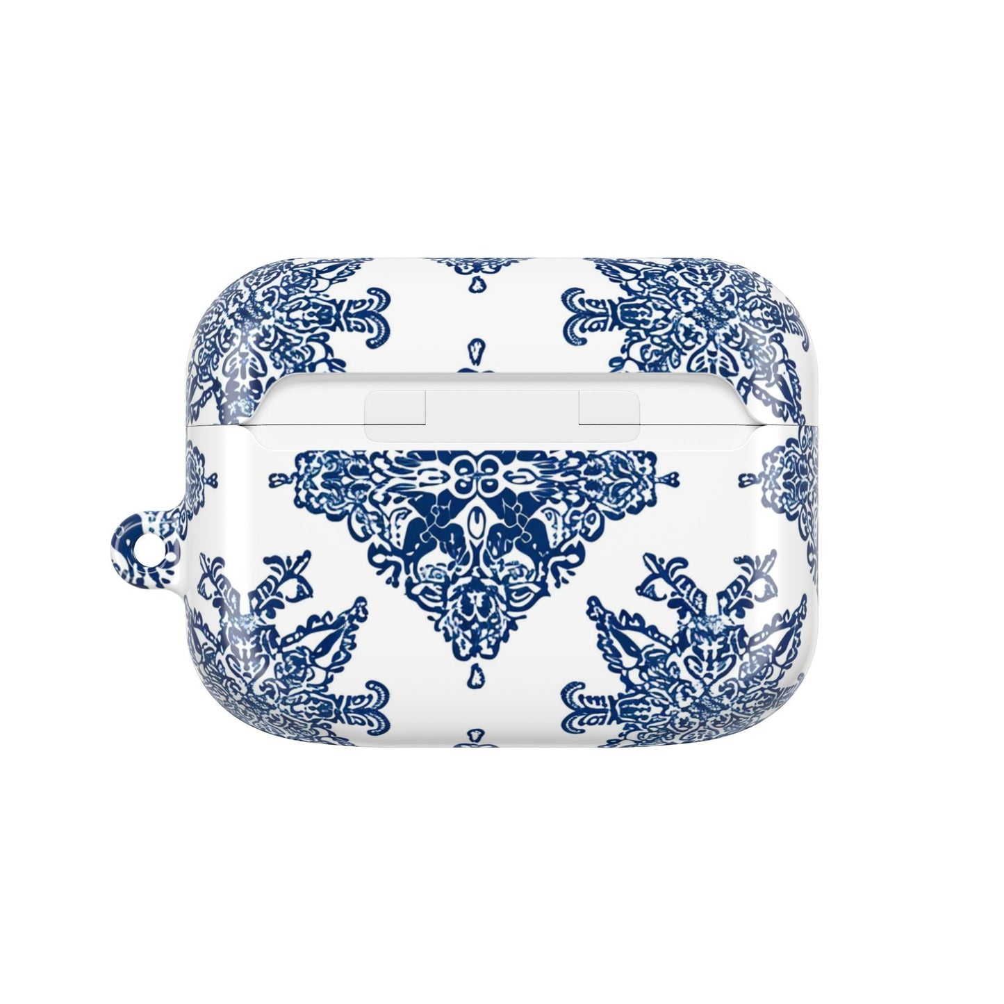 Blue Floral Damask AirPod Case — Ceramic Tile Pattern Protective Case - DIGITAL X