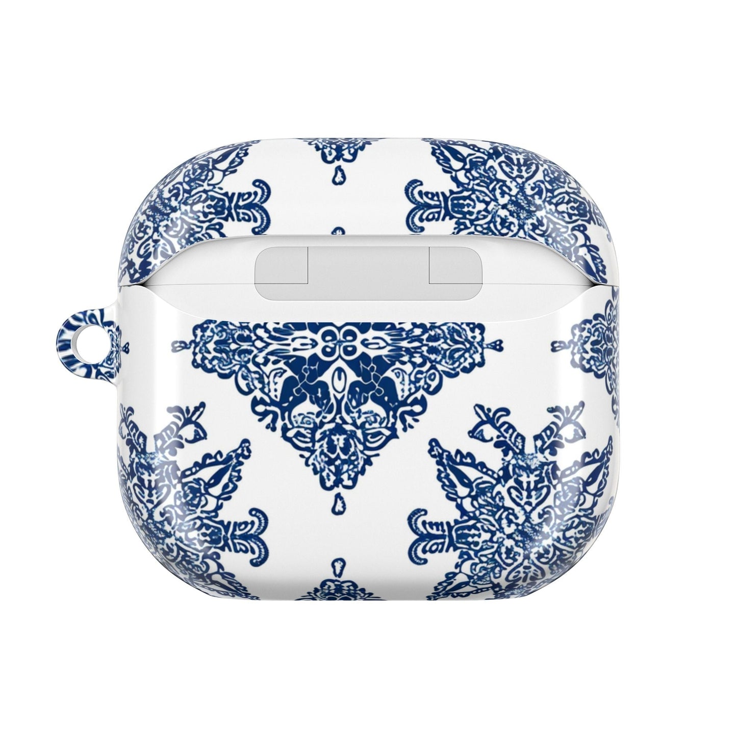 Blue Floral Damask AirPod Case — Ceramic Tile Pattern Protective Case - DIGITAL X