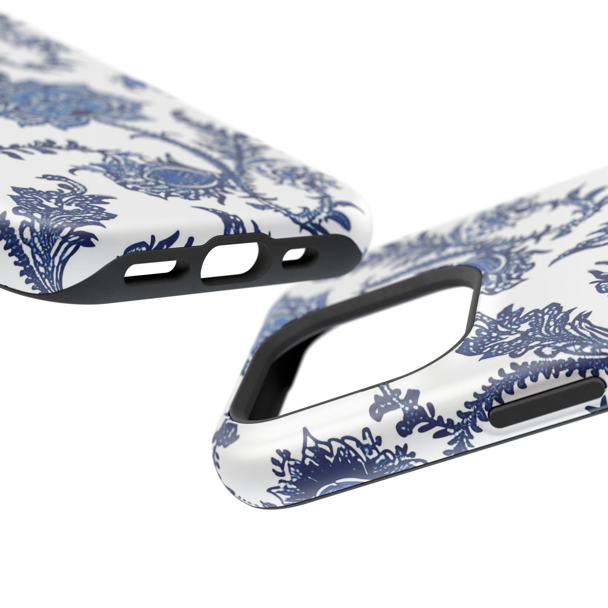Blue Floral Magnetic Impact - Resistant Phone Case - DIGITAL X