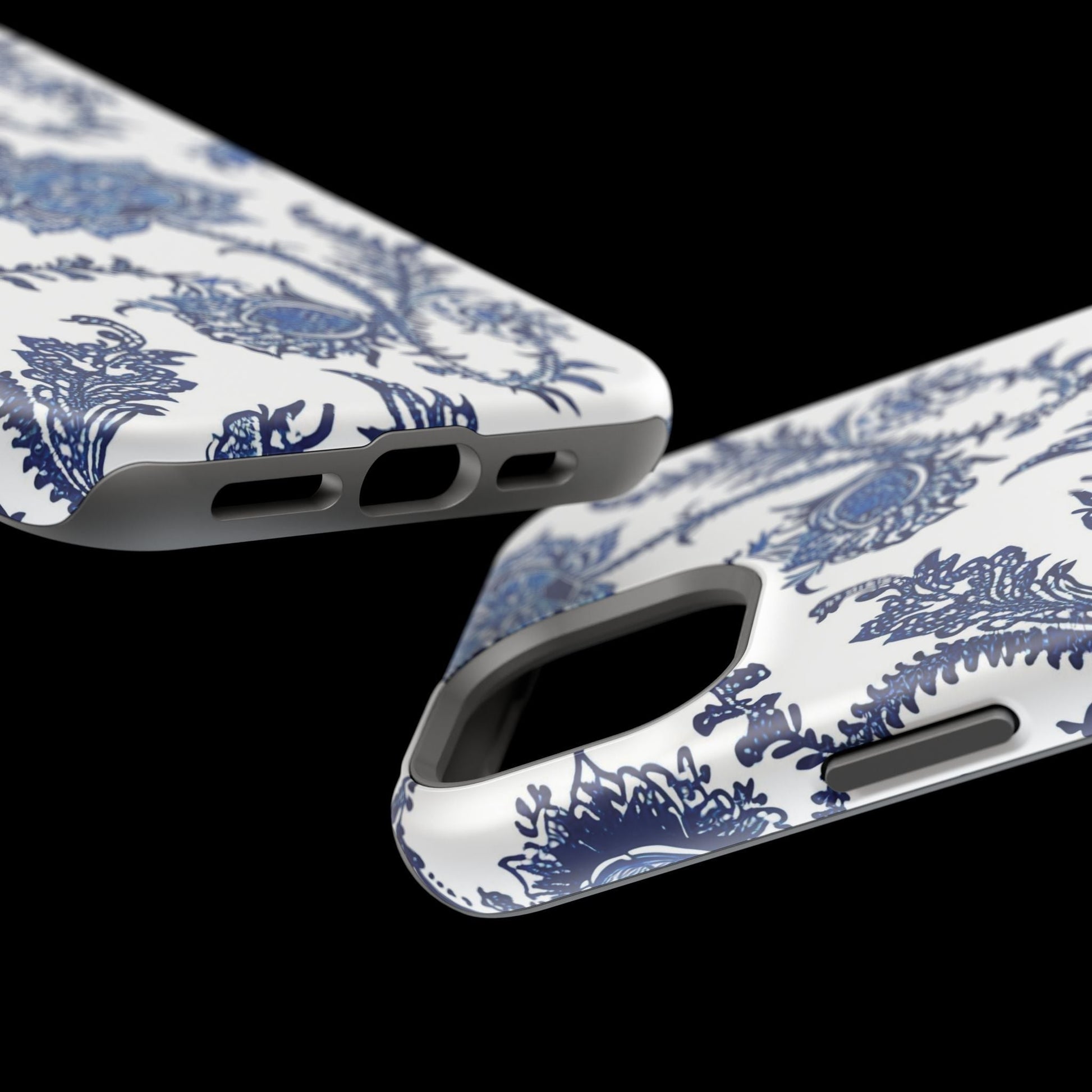 Blue Floral Magnetic Impact - Resistant Phone Case - DIGITAL X