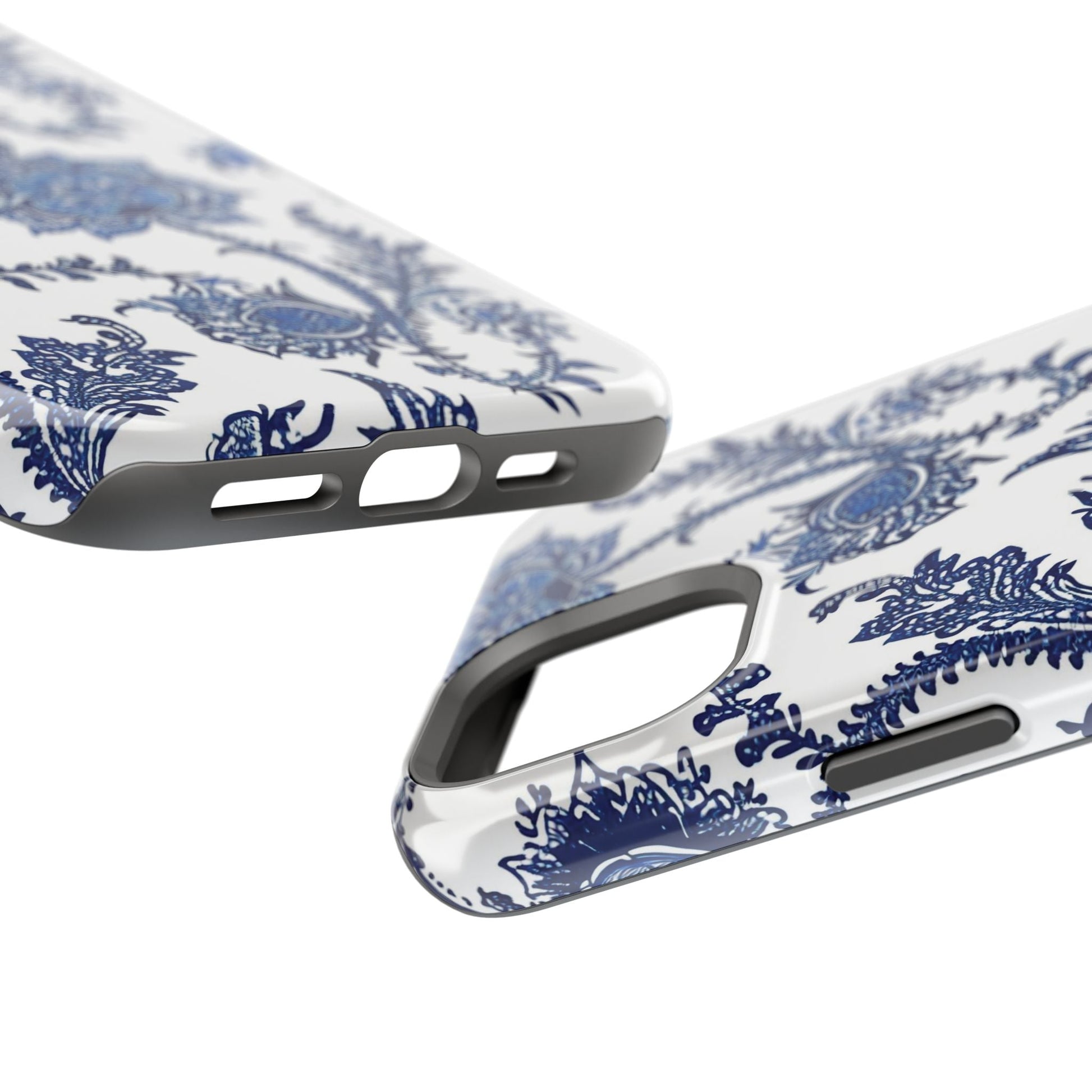 Blue Floral Magnetic Impact - Resistant Phone Case - DIGITAL X