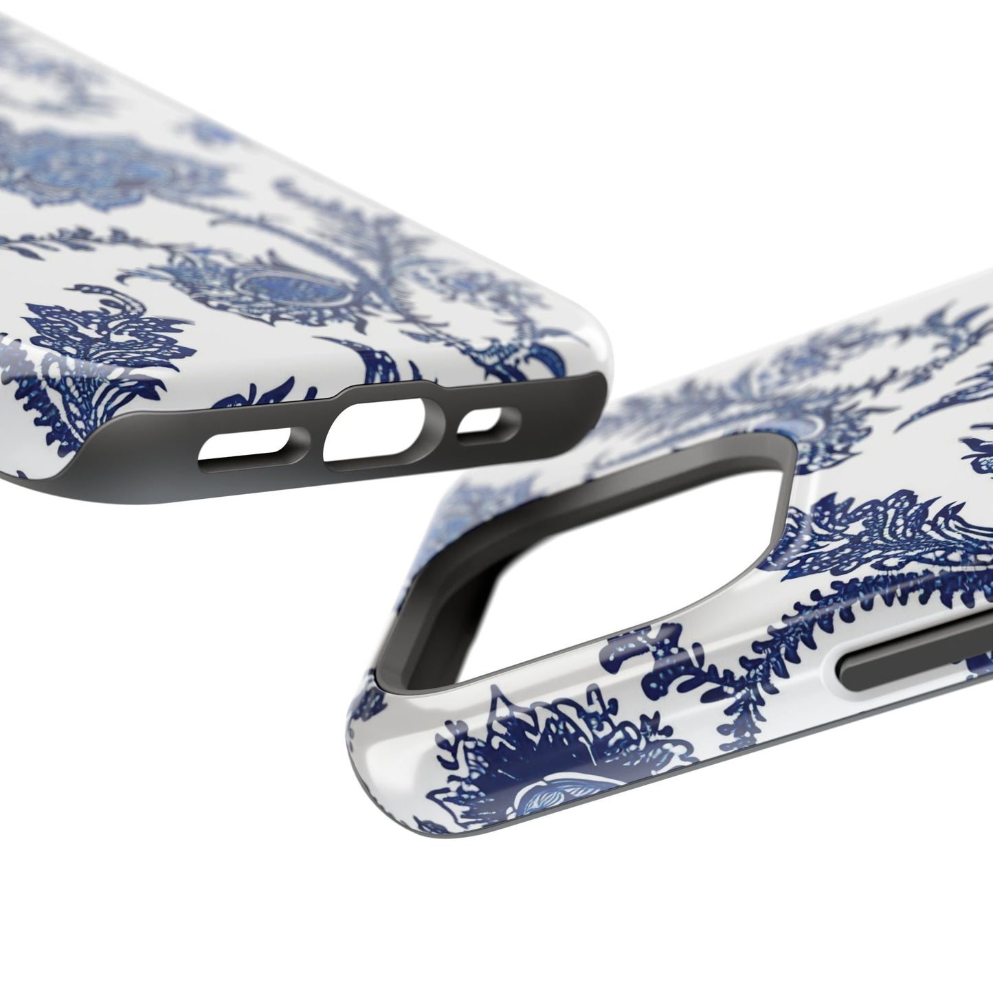 Blue Floral Magnetic Impact - Resistant Phone Case - DIGITAL X