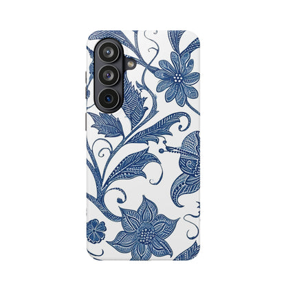 Blue Floral Magnetic Impact - Resistant Phone Case - DIGITAL X
