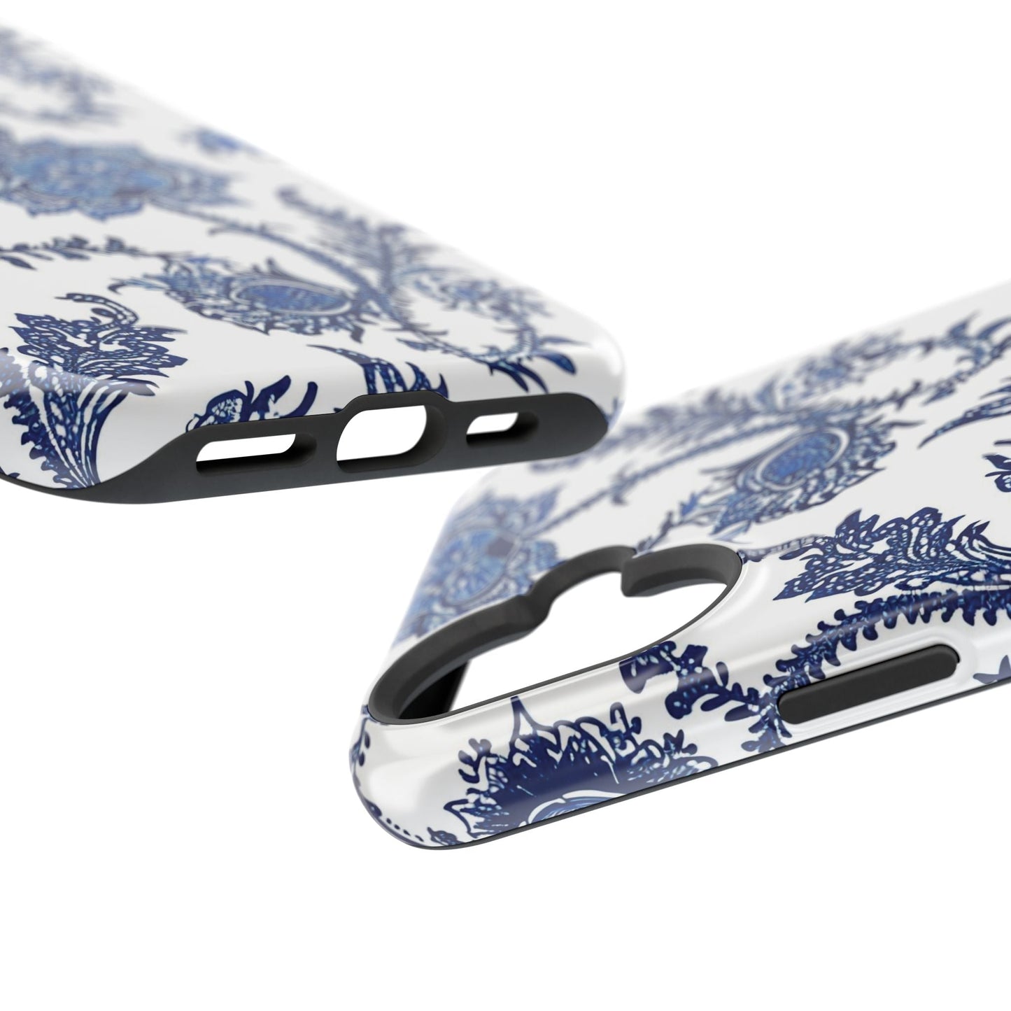Blue Floral Magnetic Impact - Resistant Phone Case - DIGITAL X