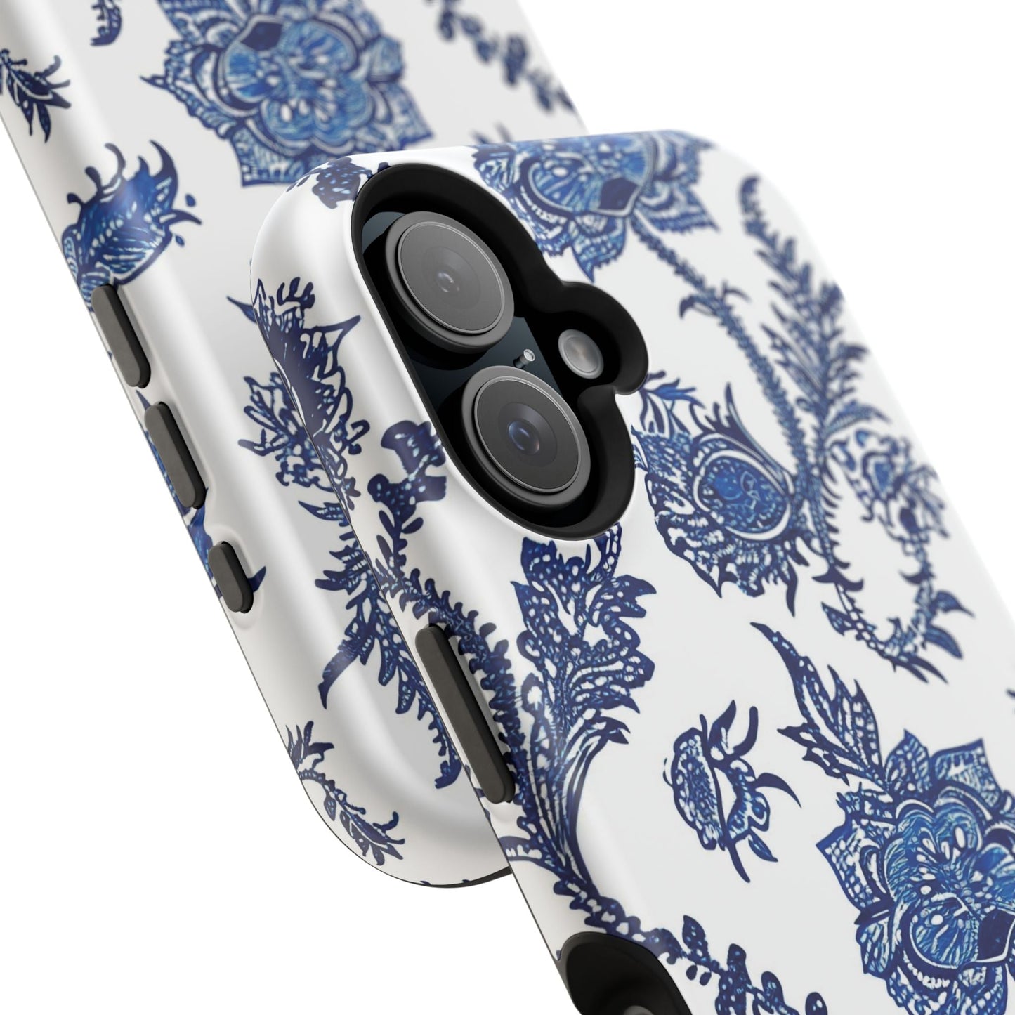 Blue Floral Magnetic Impact - Resistant Phone Case - DIGITAL X