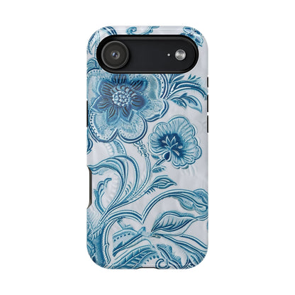 Blue Floral Magnetic Impact - Resistant Phone Case - DIGITAL X