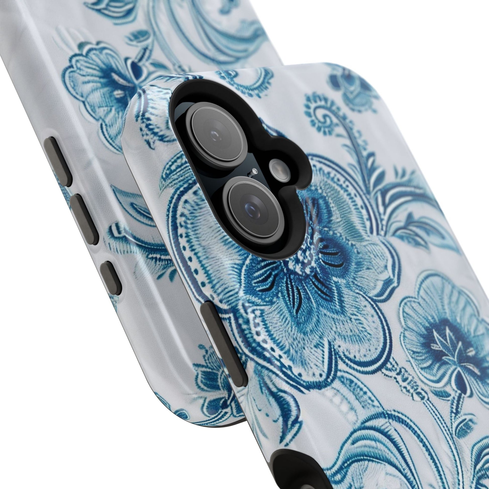 Blue Floral Magnetic Impact - Resistant Phone Case - DIGITAL X