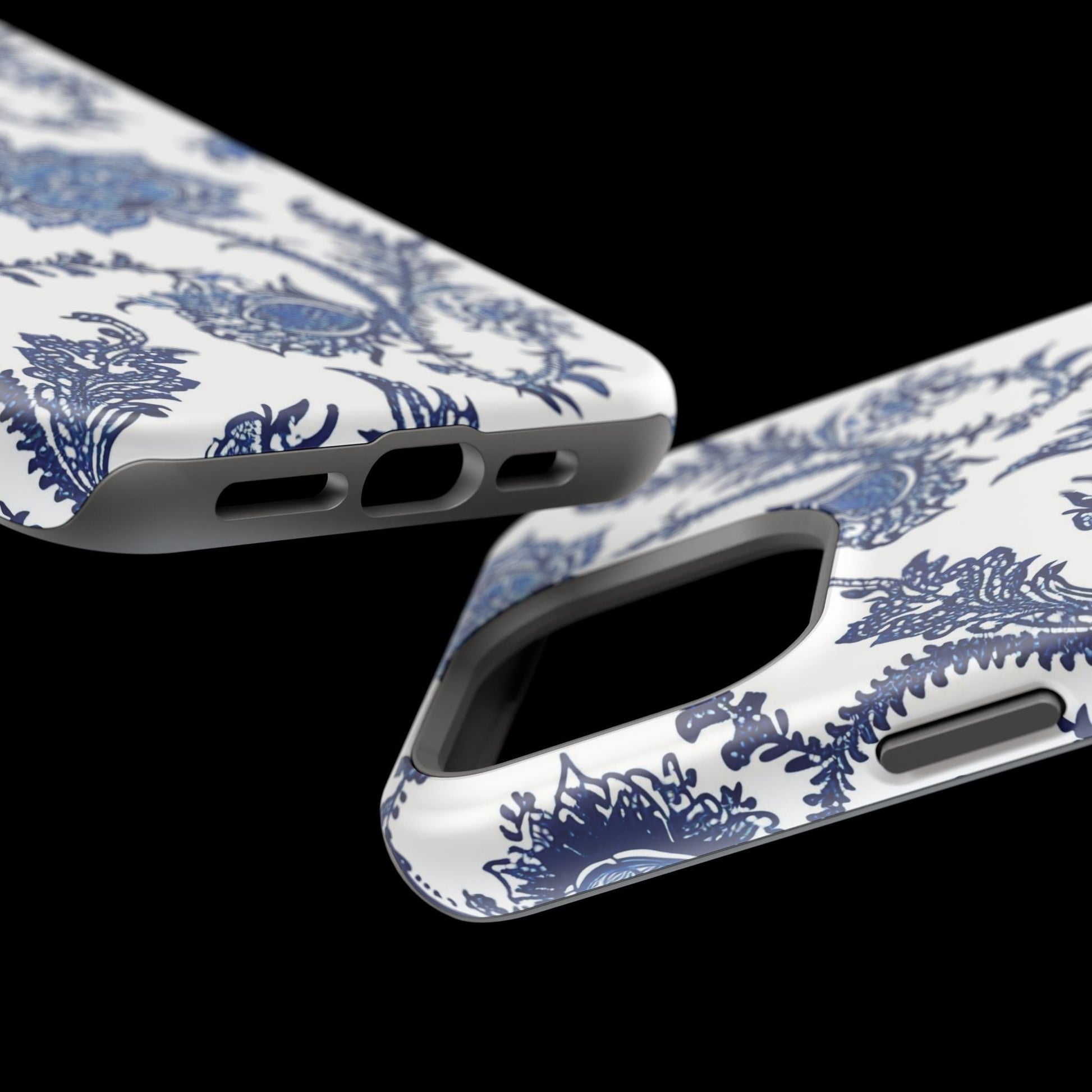 Blue Floral Magnetic Impact - Resistant Phone Case - DIGITAL X