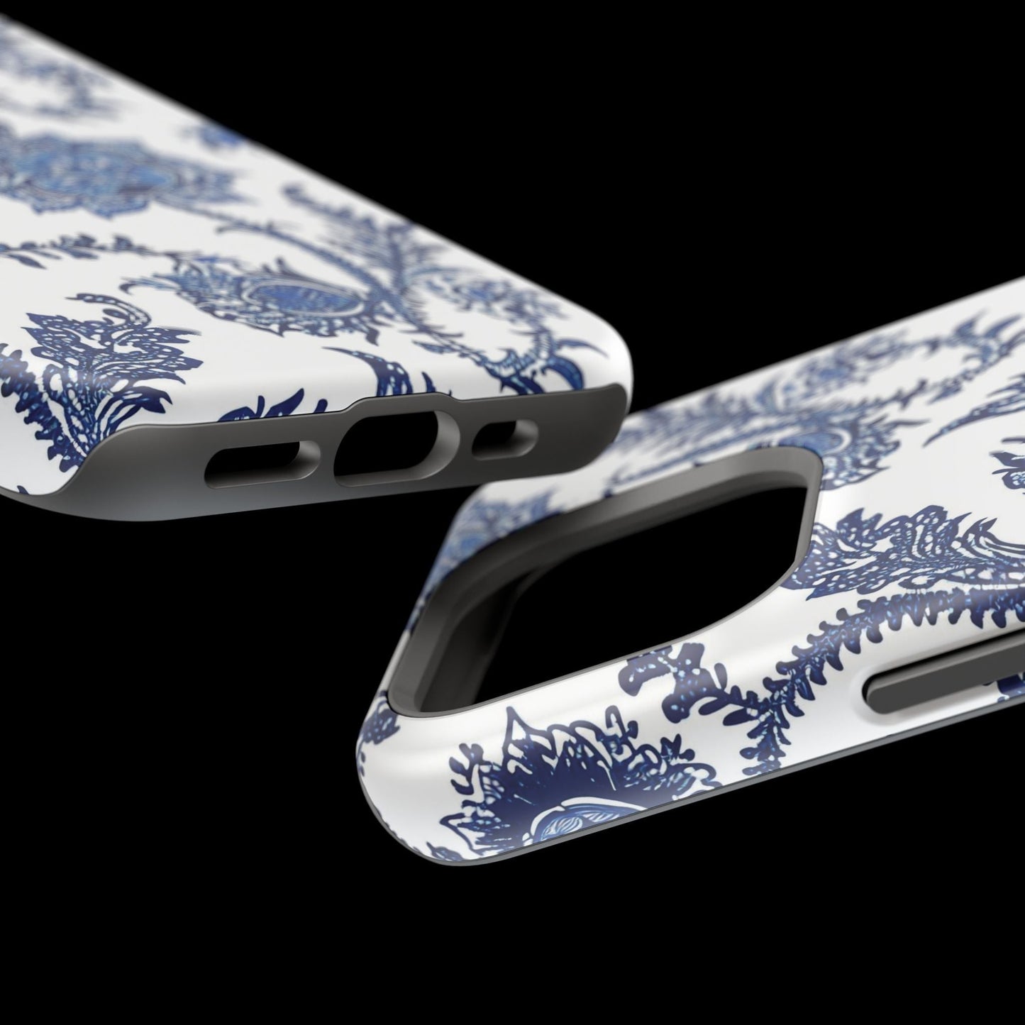 Blue Floral Magnetic Impact - Resistant Phone Case - DIGITAL X