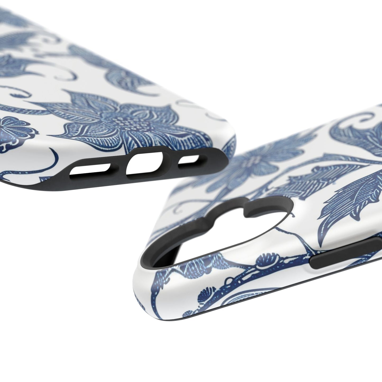 Blue Floral Magnetic Impact - Resistant Phone Case - DIGITAL X