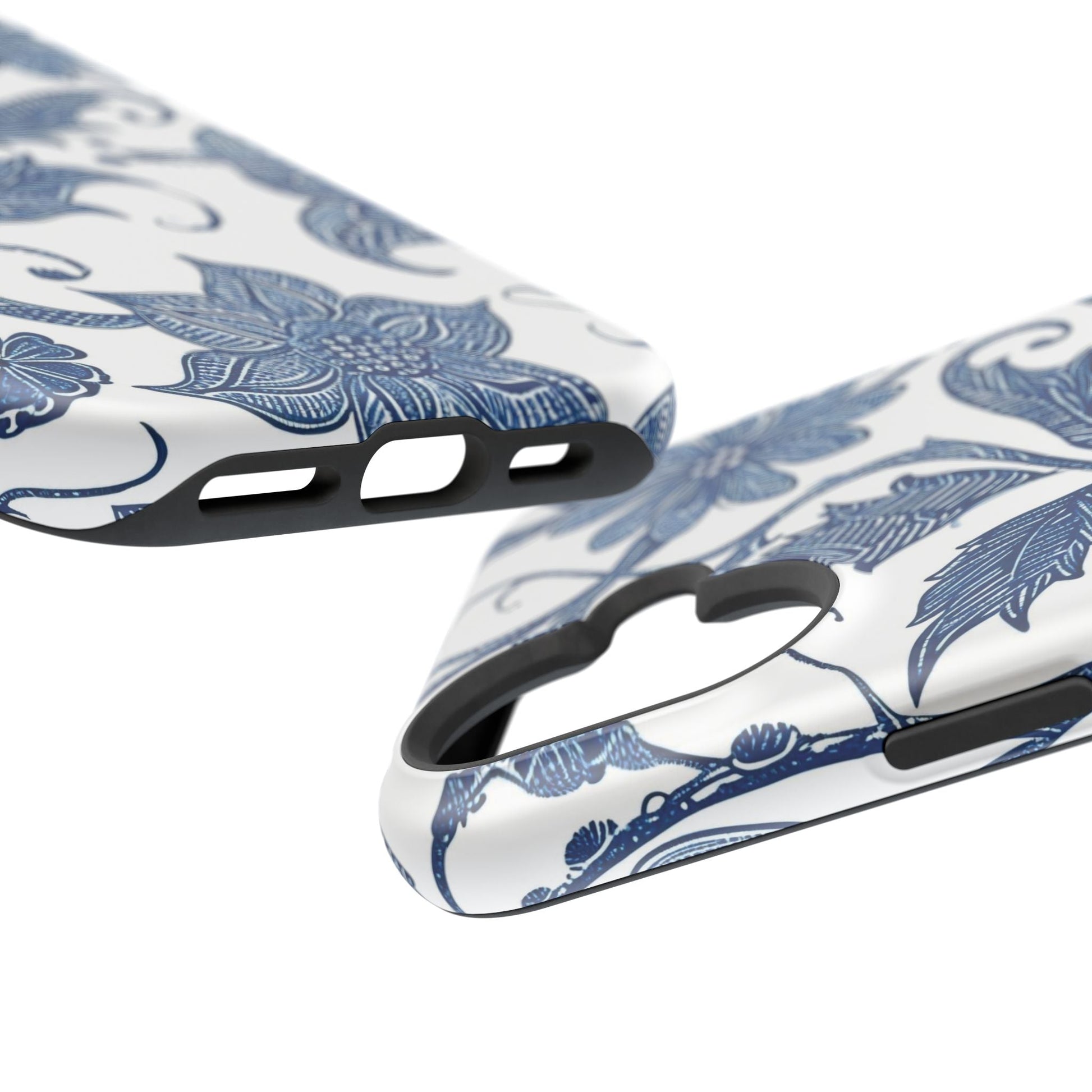 Blue Floral Magnetic Impact - Resistant Phone Case - DIGITAL X