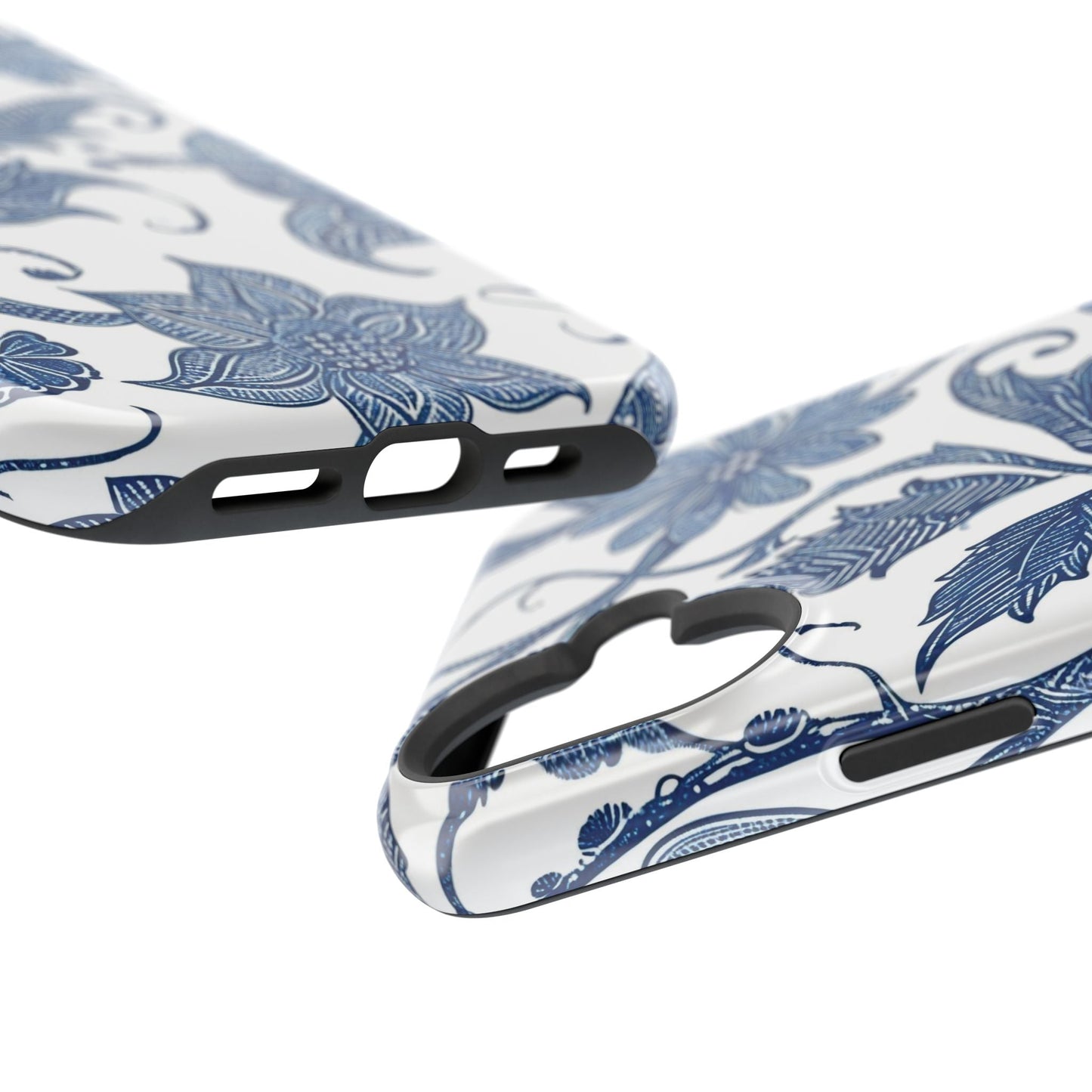 Blue Floral Magnetic Impact - Resistant Phone Case - DIGITAL X
