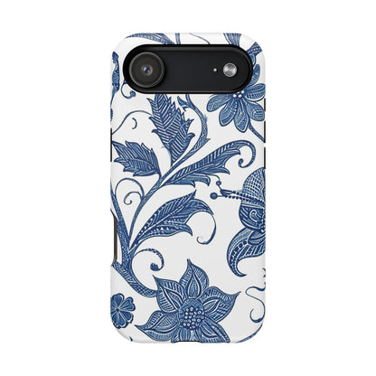 Blue Floral Magnetic Impact - Resistant Phone Case - DIGITAL X