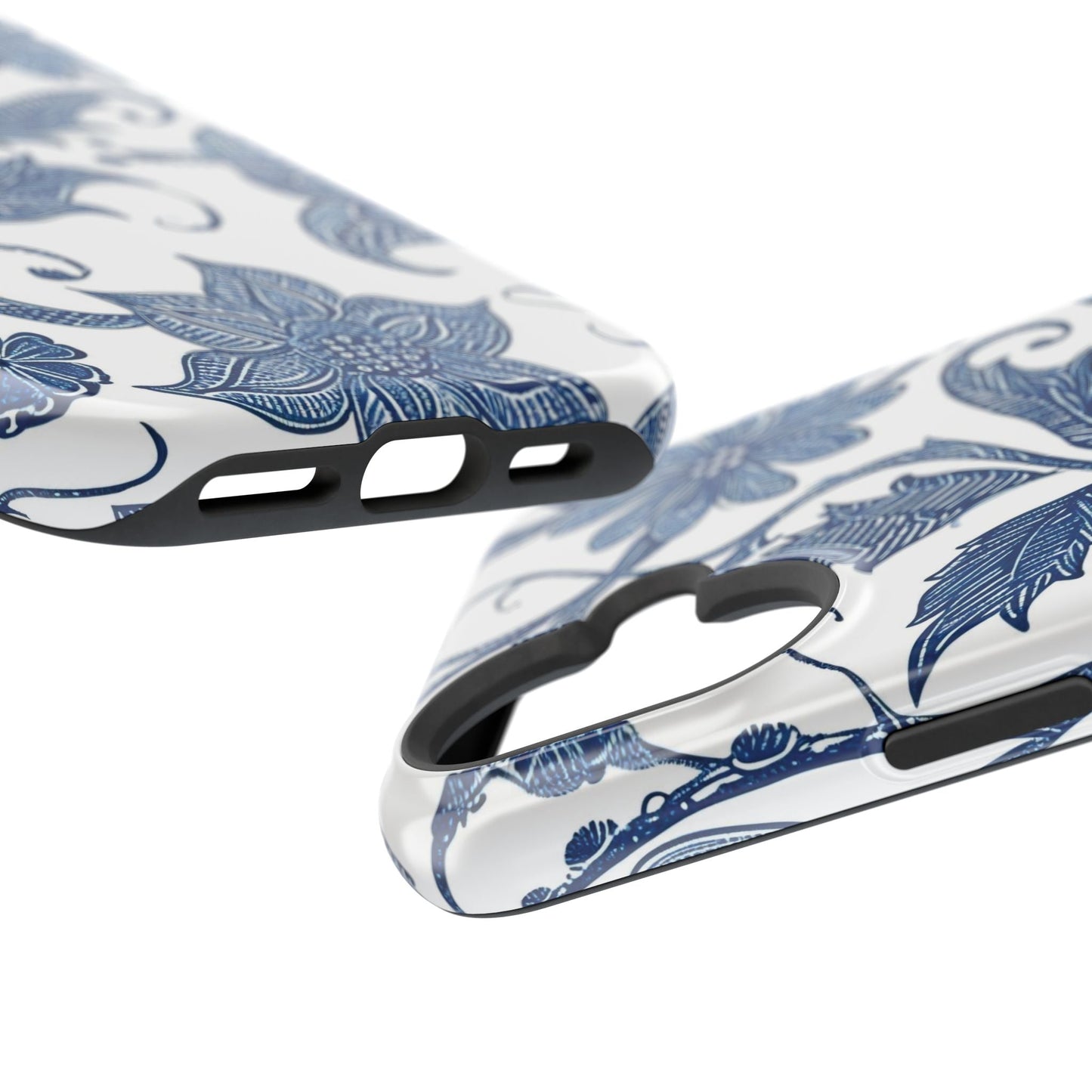 Blue Floral Magnetic Impact - Resistant Phone Case - DIGITAL X