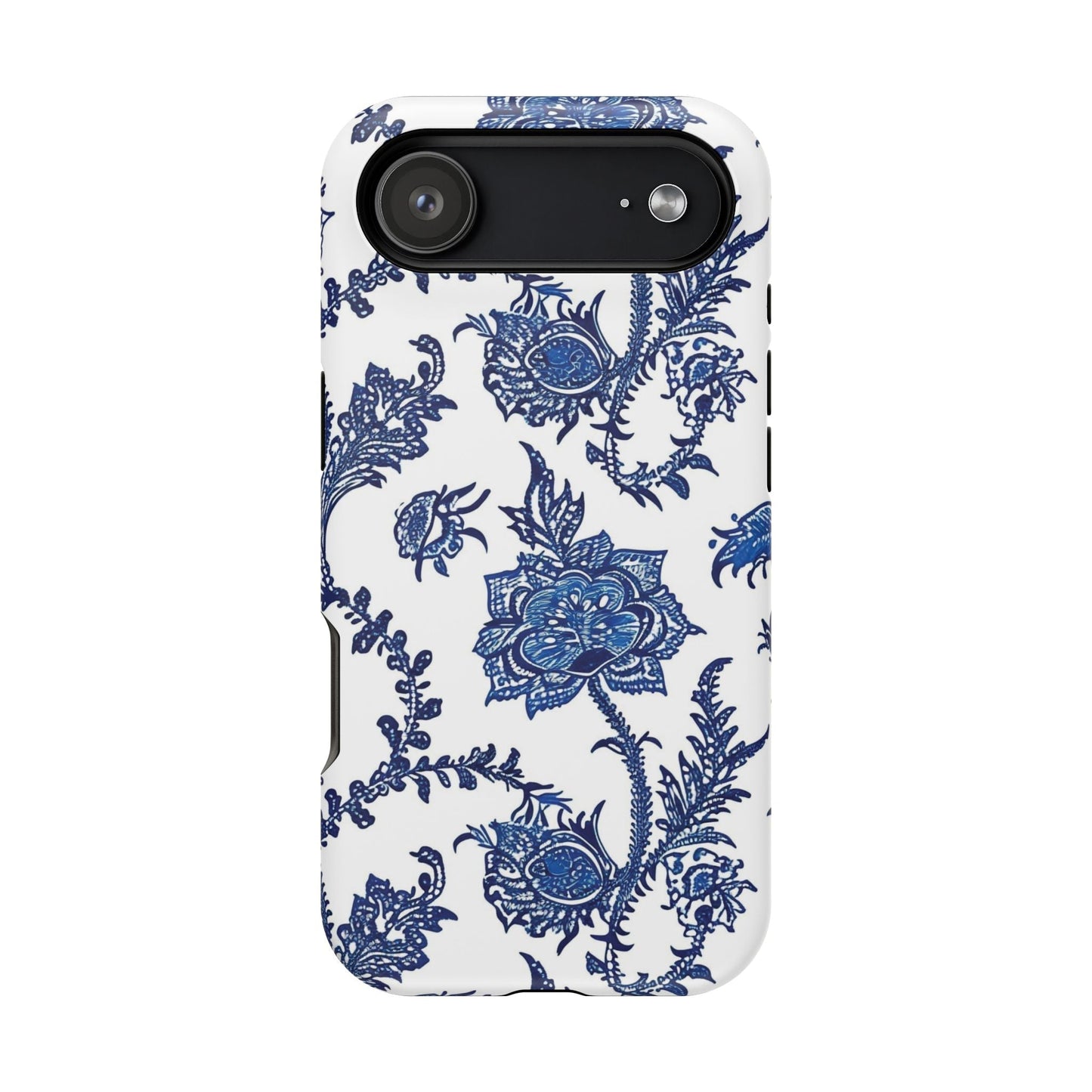 Blue Floral Magnetic Impact - Resistant Phone Case - DIGITAL X