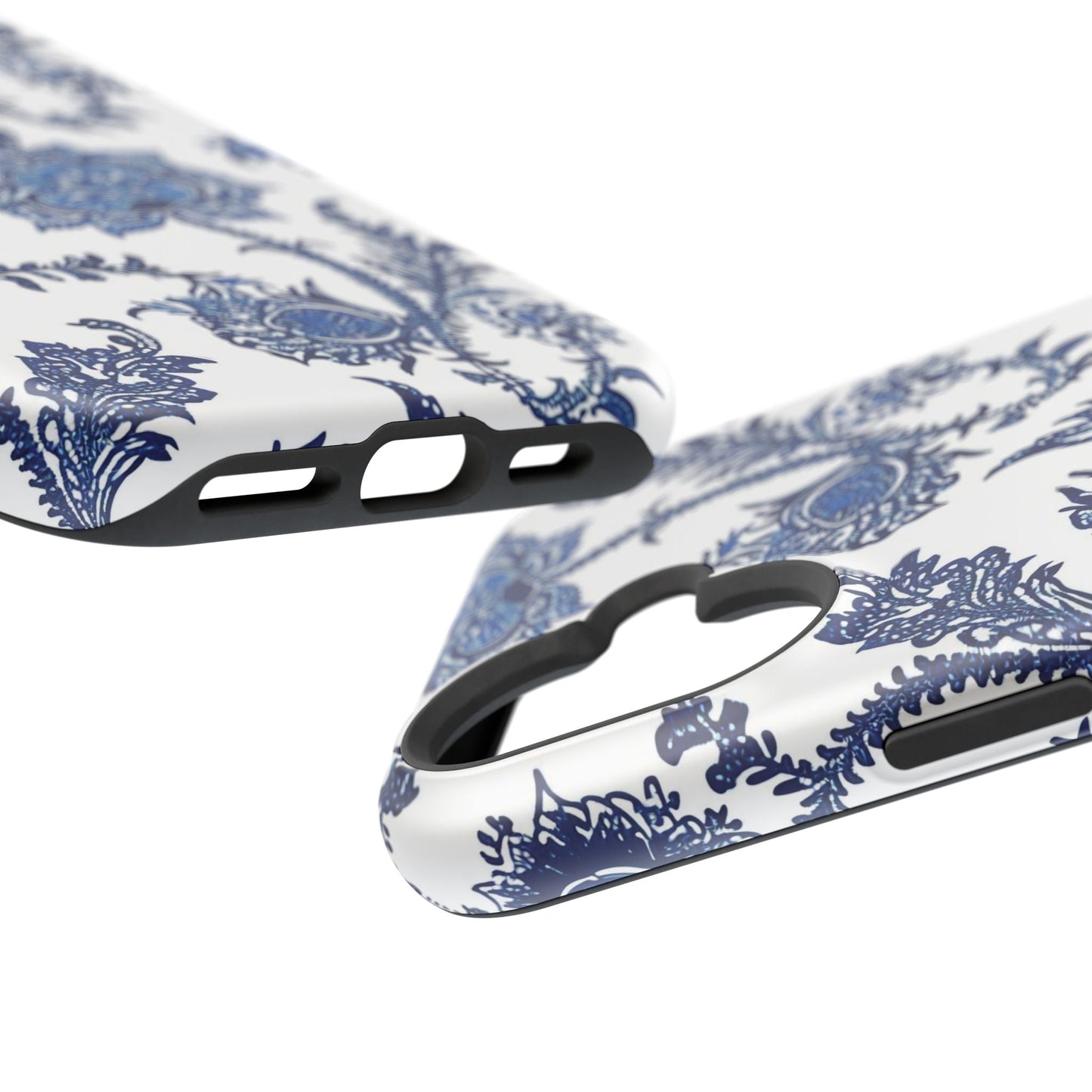Blue Floral Magnetic Impact - Resistant Phone Case - DIGITAL X
