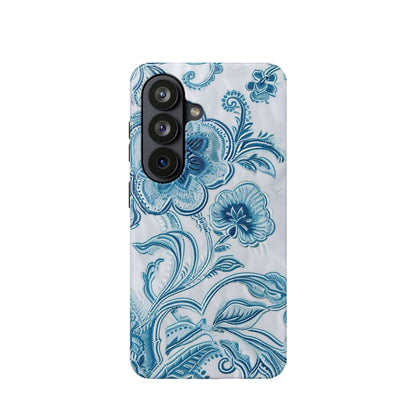 Blue Floral Magnetic Impact - Resistant Phone Case - DIGITAL X