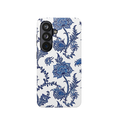 Blue Floral Magnetic Impact - Resistant Phone Case - DIGITAL X