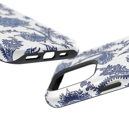 Blue Floral Magnetic Impact - Resistant Phone Case - DIGITAL X