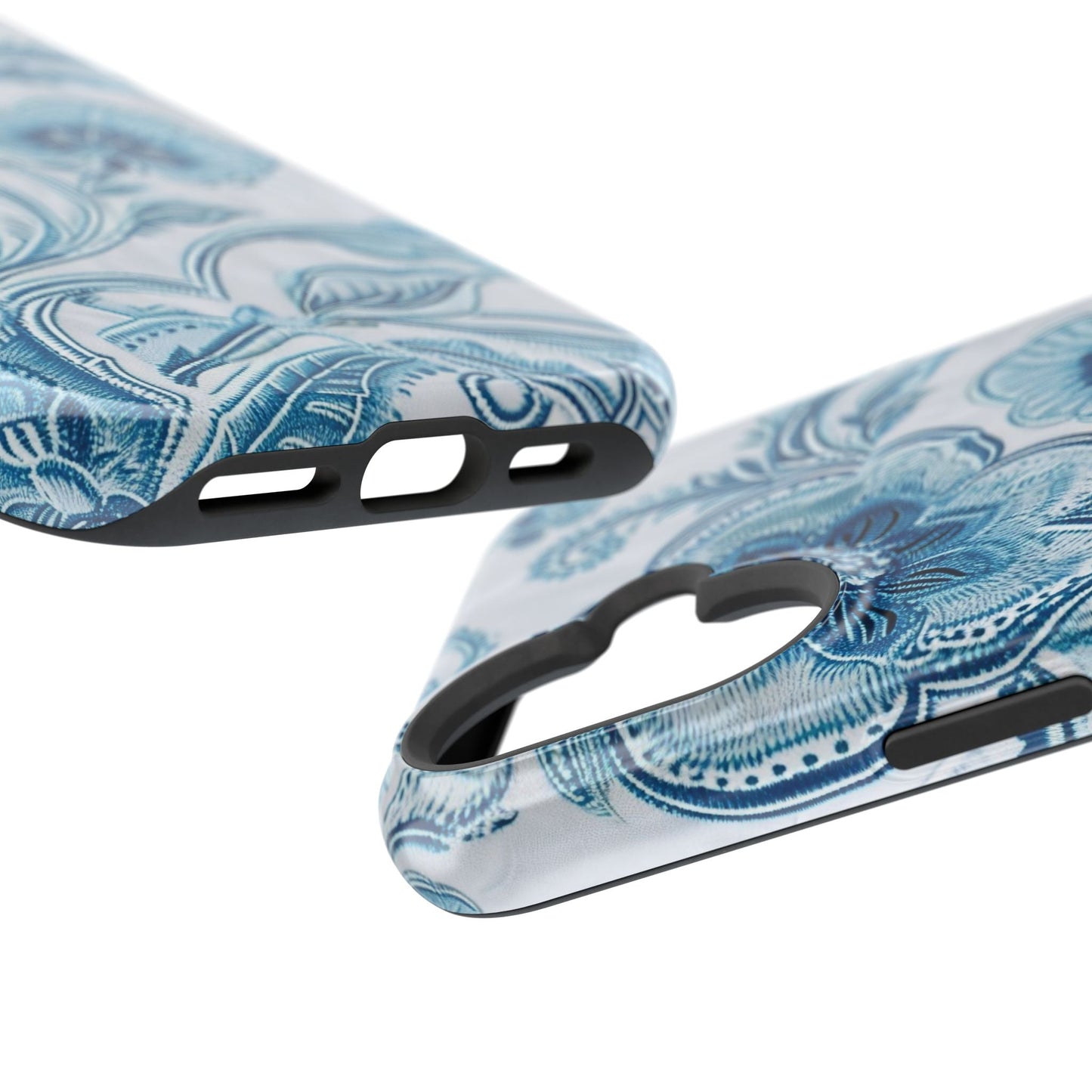 Blue Floral Magnetic Impact - Resistant Phone Case - DIGITAL X