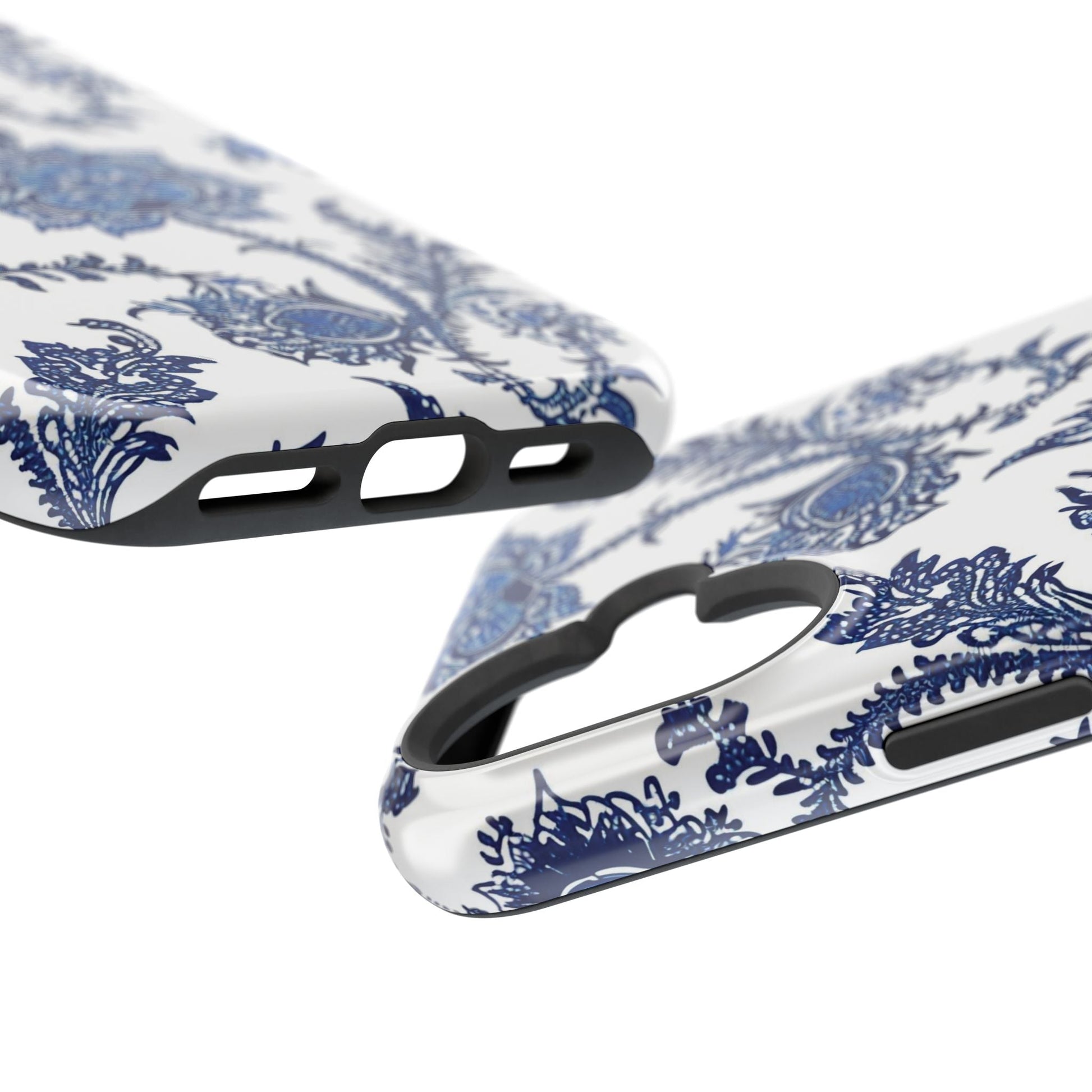 Blue Floral Magnetic Impact - Resistant Phone Case - DIGITAL X