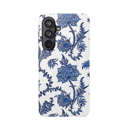 Blue Floral Magnetic Impact - Resistant Phone Case - DIGITAL X