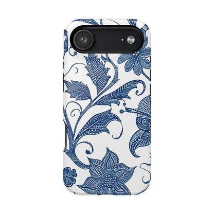 Blue Floral Magnetic Impact - Resistant Phone Case - DIGITAL X