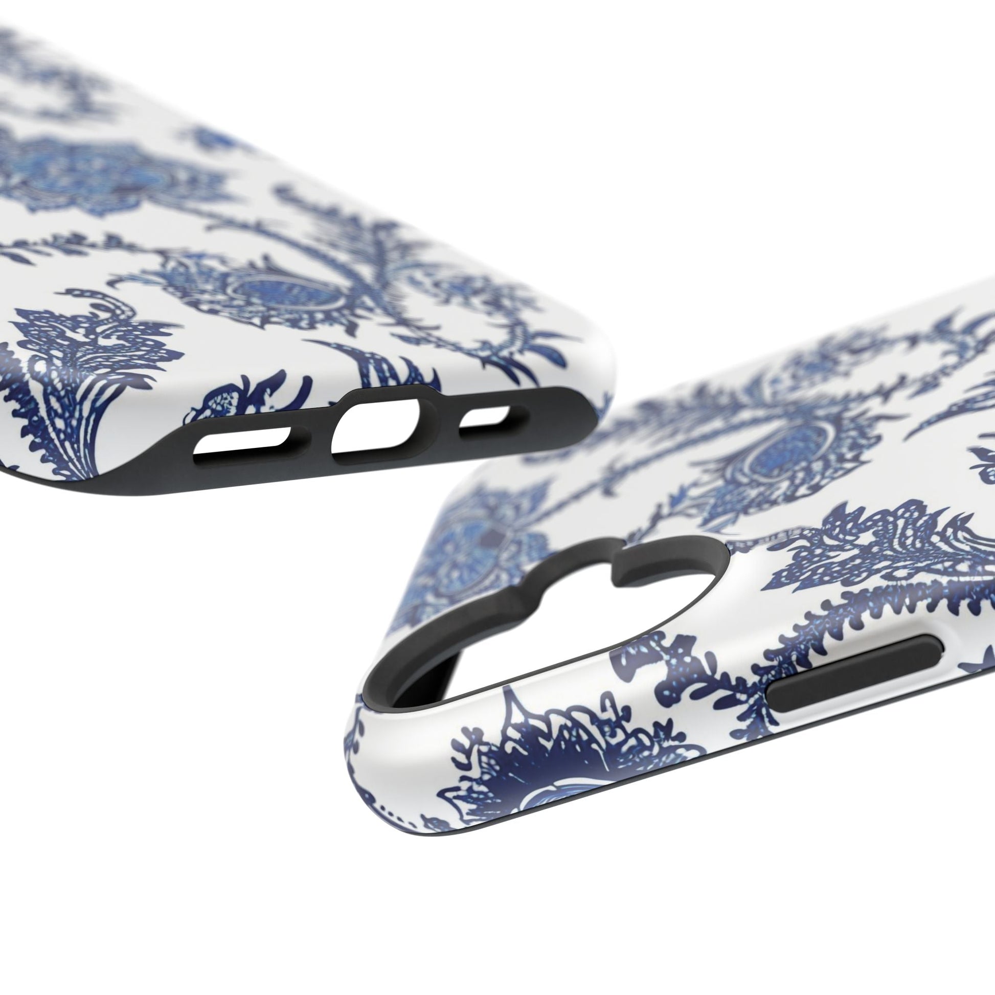 Blue Floral Magnetic Impact - Resistant Phone Case - DIGITAL X