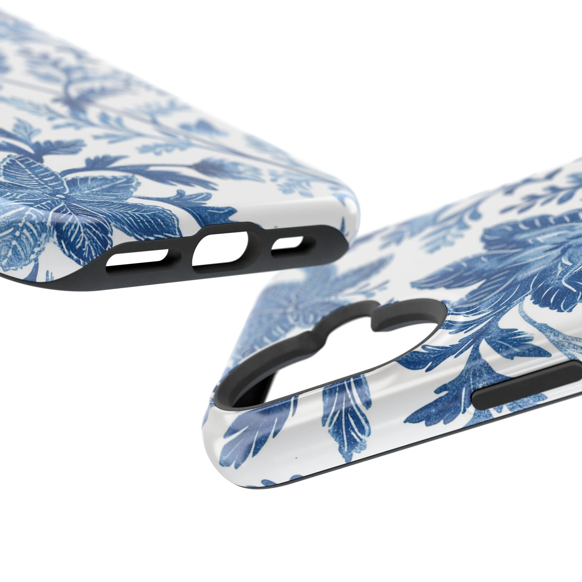 Blue Floral Magnetic Phone Case — Impact‑Resistant Protective Cover - DIGITAL X