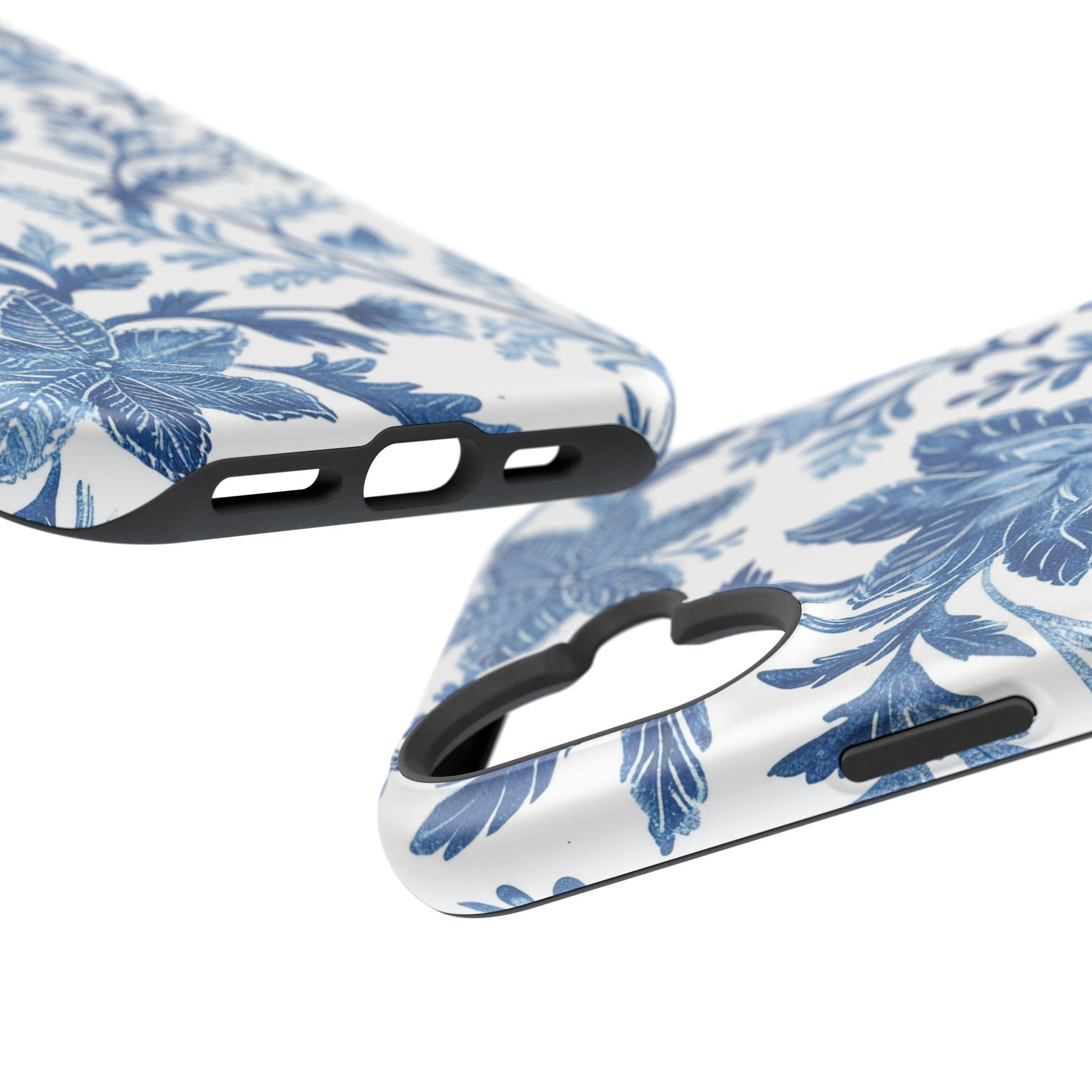 Blue Floral Magnetic Phone Case — Impact‑Resistant Protective Cover - DIGITAL X