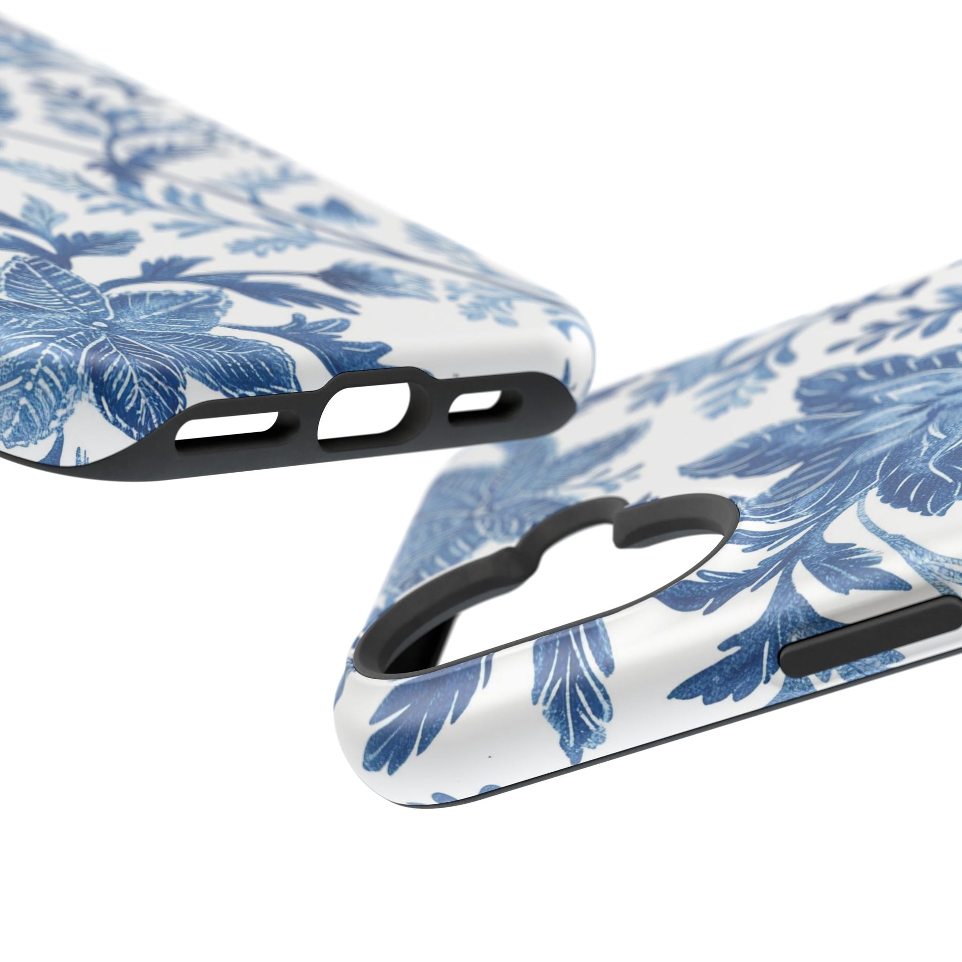 Blue Floral Magnetic Phone Case — Impact‑Resistant Protective Cover - DIGITAL X