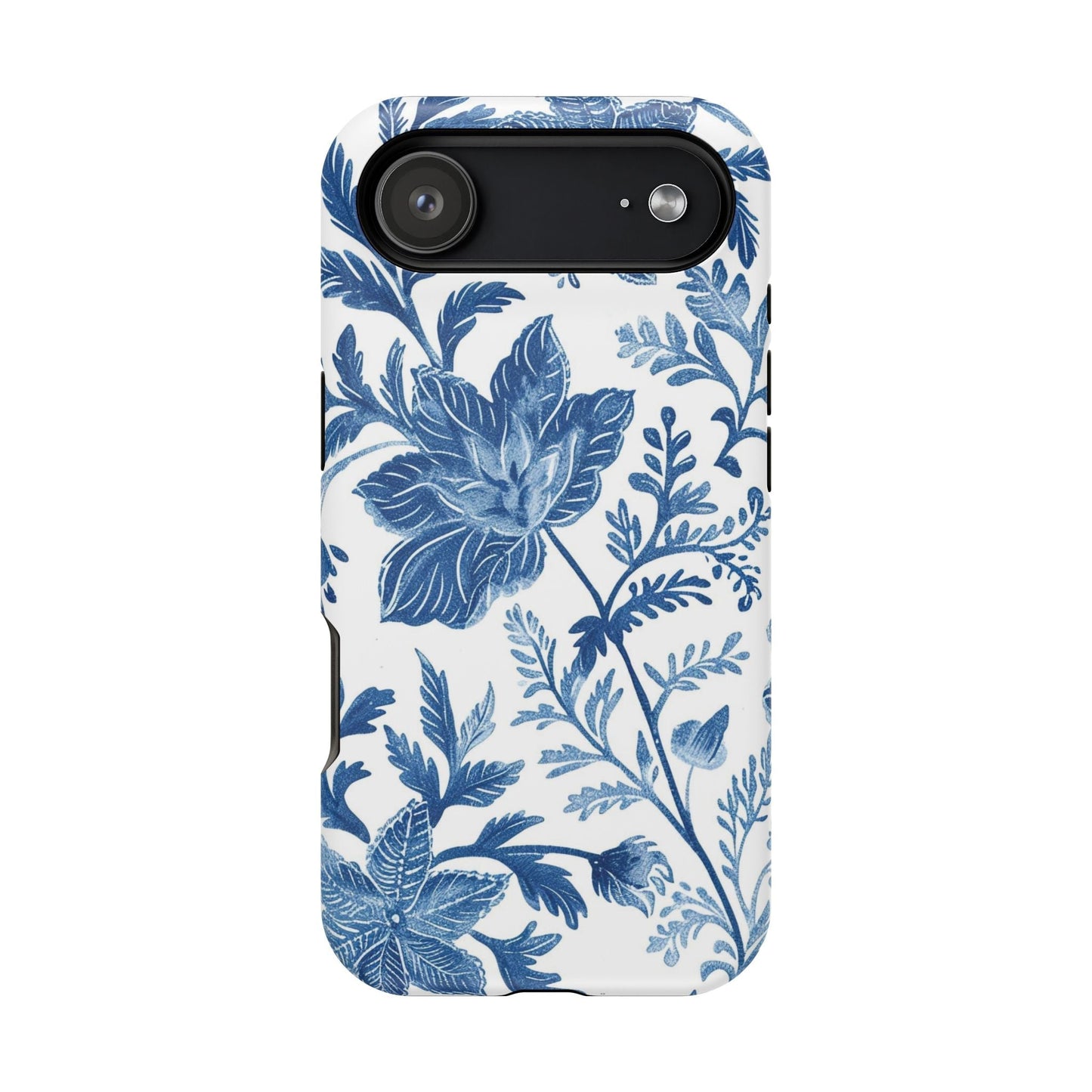 Blue Floral Magnetic Phone Case — Impact‑Resistant Protective Cover - DIGITAL X